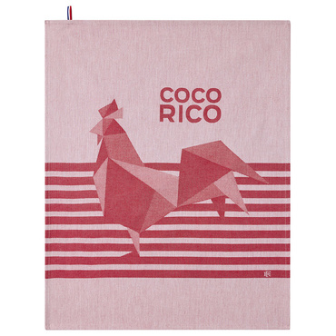 Ściereczka kuchenna Le Jacquard Français Coco-Rico Red