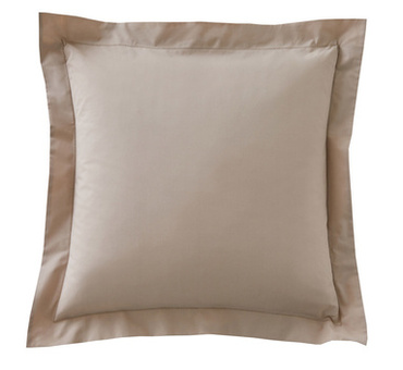 Poszewka perkalowa Blanc Des Vosges Marquise Beżowa