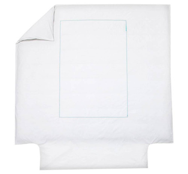 Poszwa perkalowa Blanc Des Vosges Souvenirs Niebieska