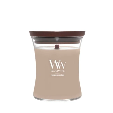 Średnia Świeca zapachowa WoodWick Patchouli Creme