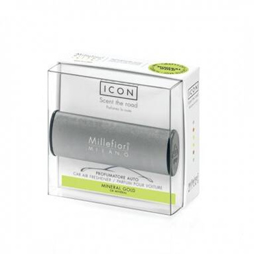 Odświeżacz do samochodu Millefiori Milano Car Icon Metallo Mat Mineral Gold