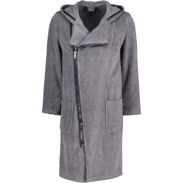 Szlafrok męski Cawo Zipper Hooded Anthracite
