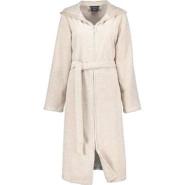 Szlafrok damski Cawo Two Tone Zip Hooded Natur