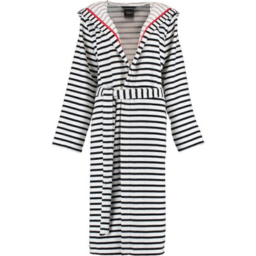 Szlafrok damski Cawo Comfort Hooded Black-White