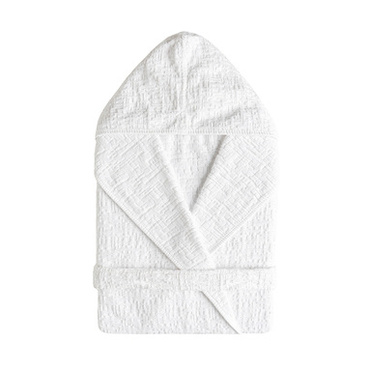 Szlafrok z kapturem Sorema Gaufre White
