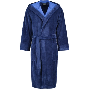 Szlafrok męski Cawo Basic Hooded Night Blue