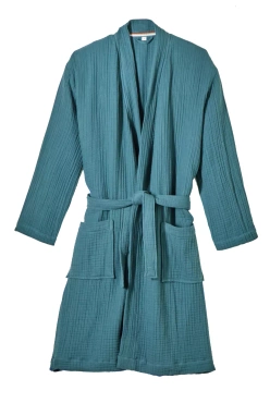 Szlafrok Blanc Des Vosges Cosy Niebieski