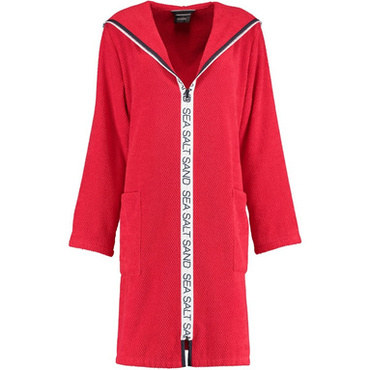 Szlafrok damski Cawo Sea Salt Sand Hooded Red