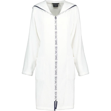 Szlafrok damski Cawo Sea Salt Sand Hooded White