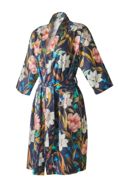 Szlafrok Blanc Des Vosges Giardino Granatowy