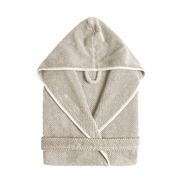 Szlafrok Graccioza Bee Waffle Hooded Fog