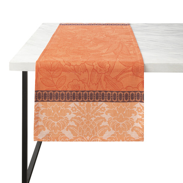 Bieżnik lniany Le Jacquard Français Escapade Tropicale Orange