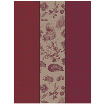 Ściereczka kuchenna Le Jacquard Français Dans Les Bois Tryptique Red