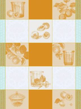 Ściereczka kuchenna Le Jacquard Français Confitures Carreaux Yellow