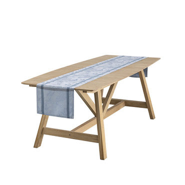Bieżnik lniany Le Jacquard Français À l'orangerie Blue