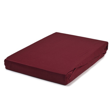 Prześcieradło satynowe ze ściągaczem Basic Burgundowe Ostatnie Sztuki