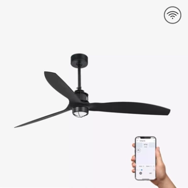 Wentylator sufitowy Faro Barcelona Just Fan LED M Matt Black DC SMART