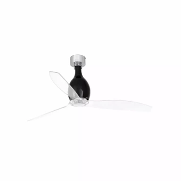 Wentylator sufitowy Faro Barcelona Mini Eterfan M Shiny black/transparent DC