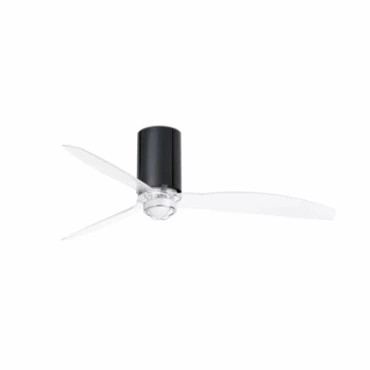 Wentylator sufitowy Faro Barcelona Mini Tube Fan M LED Shiny black/transparent DC
